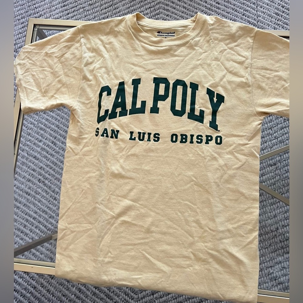 Cal Poly SLO t-shirt. Pale yellow. Like new!